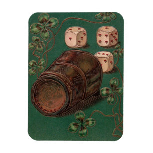 Vintage St. Patrick's Day, Glück Irish Würfel Magnet