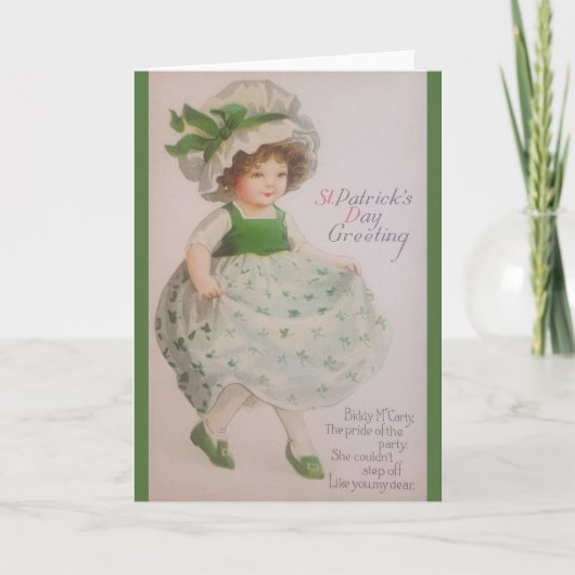 Vintage St. Patrick's Day Greeting Card Karte (Vorderseite)