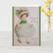 Vintage St. Patrick's Day Greeting Card Karte (Gelbe Blume)