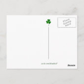 Vintage St Patrick's Day Gruß - Postkarte (Rückseite)