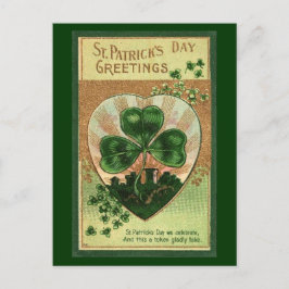 Vintage St Patrick's Day Gruß - Postkarte