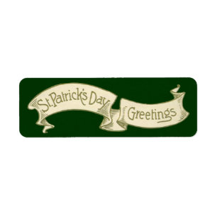 Vintage St. Patrick's Day Grüße Golden Banner