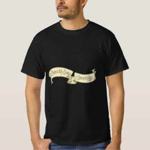 Vintage St. Patrick's Day Grüße Golden Banner T-Shirt