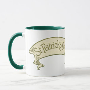 Vintage St. Patrick's Day Grüße Golden Banner Tasse