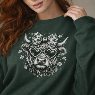 Vintage St. Patrick's Day Highland-Rind Sweatshirt