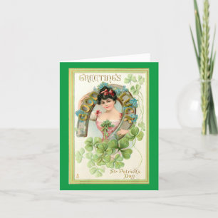 Vintage St.Patrick's Day Holiday Card Feiertagskarte