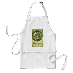 Vintage St. Patrick's Day, Irische Maid in einem K Schürze