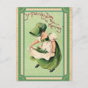 Vintage St. Patrick's Day Irischer Top of the Morn Postkarte