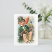Vintage St. Patrick's Day Junge Postkarte (Stehend Vorderseite)