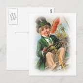 Vintage St. Patrick's Day Junge Postkarte (Vorne/Hinten)
