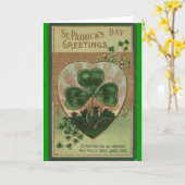 Vintage St Patricks Day Karte (Gelbe Blume)