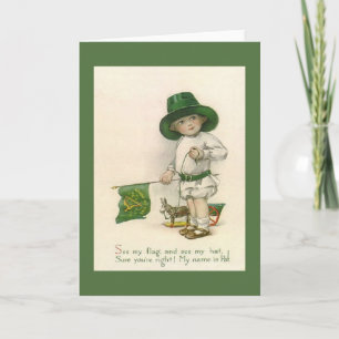 Vintage St. Patrick's Day Karte mit kleinem irisch
