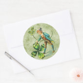 Vintage St. Patrick's Day Klassischer Rundsticker Runder Aufkleber (Umschlag)