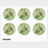 Vintage St. Patrick's Day Klassischer Rundsticker Runder Aufkleber (Blatt)