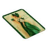 Vintage St. Patrick's Day Lass Wearing Green Magnet (Rechte Seite)