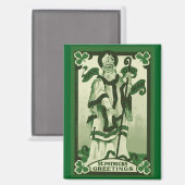 Vintage-St.-Patrick's-Day-Magnet Magnet (Vorderseite/Rückseite)