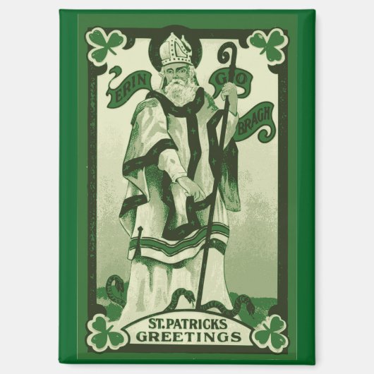 Vintage-St.-Patrick's-Day-Magnet Magnet (Vorderseite)