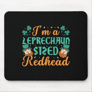 Vintage St. Patrick's Day Niedliche Rothaarige Kle Mousepad