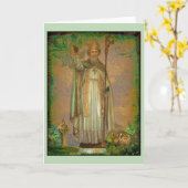 Vintage St. Patrick's Day Note Card Karte (Gelbe Blume)