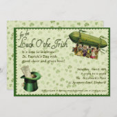 Vintage St. Patrick's Day Party Einladung (Vorne/Hinten)