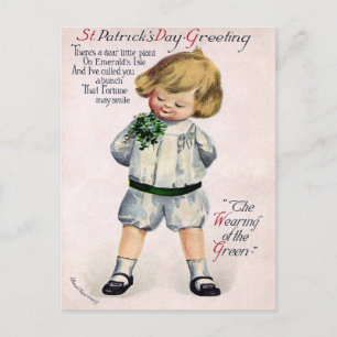 Vintage St. Patrick's Day Postkarte