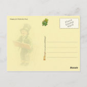 Vintage St. Patrick's Day Postkarte (Rückseite)