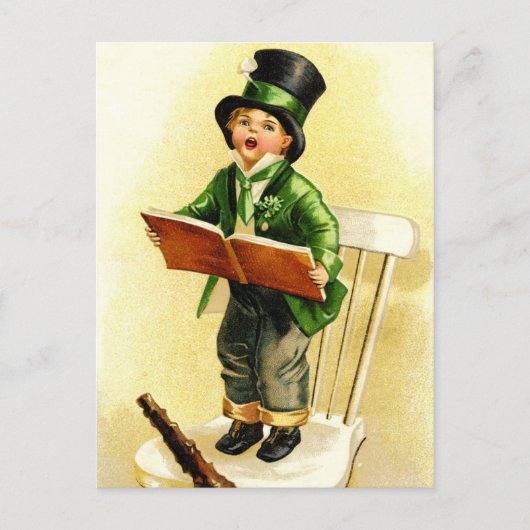 Vintage St. Patrick's Day Postkarte (Vorderseite)
