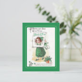Vintage St. Patrick's Day Postkarte (Stehend Vorderseite)