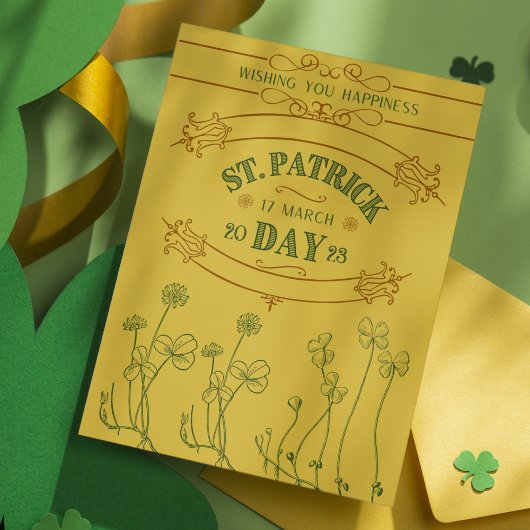 Vintage St. Patrick's Day Postkarte