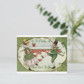 Vintage St. Patrick's Day Postkarte (Stehend Vorderseite)