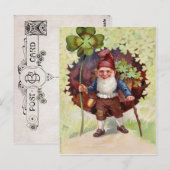 Vintage St. Patrick's Day Postkarte (Vorne/Hinten)