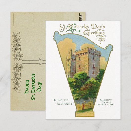Vintage St. Patrick's Day Postkarten (Vorne/Hinten)