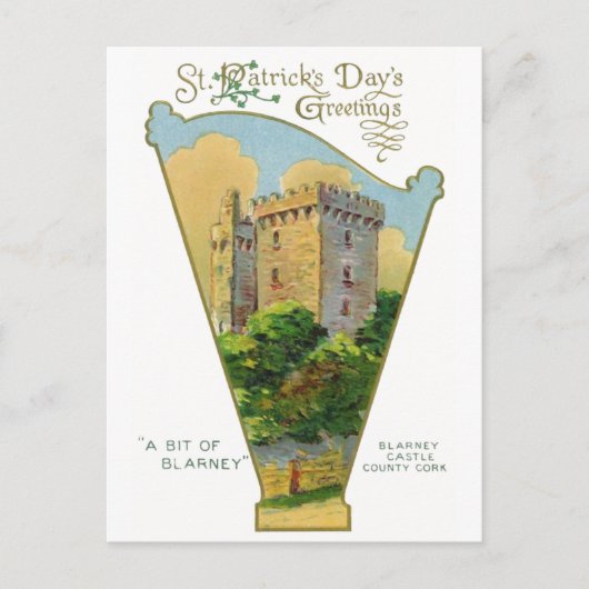 Vintage St. Patrick's Day Postkarten (Vorderseite)