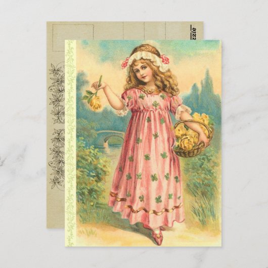 Vintage St. Patrick's Day Postkarten (Vorne/Hinten)