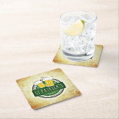 Vintage St. Patrick's Day Rechteckiger Pappuntersetzer (Vor Ort)