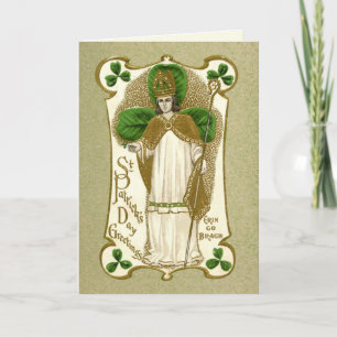 Vintage St. Patrick's Day religiöser Gebetssegen Karte