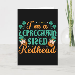 Vintage St. Patricks Day Süße Rothaarige Kleeblatt Karte
