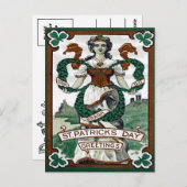 Vintage St Patrick's Postkarte (Vorne/Hinten)