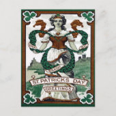 Vintage St Patrick's Postkarte (Vorderseite)