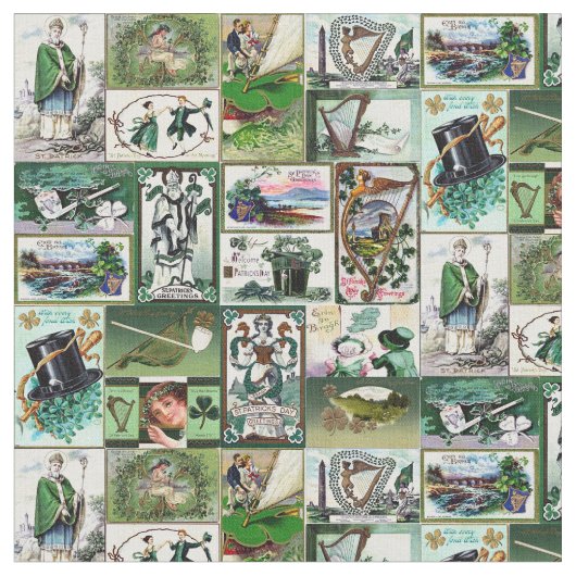 Vintage St Patrick's Stoff (Nahaufnahme)