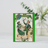 Vintage St. Patrick's Tag Postkarte (Stehend Vorderseite)