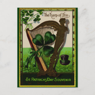 Vintage St. Patrick's Tag Postkarte