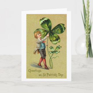 Vintage St. Patricks Tageskarte Karte