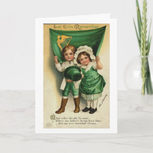 Vintage St Patricks Tageskarte Karte