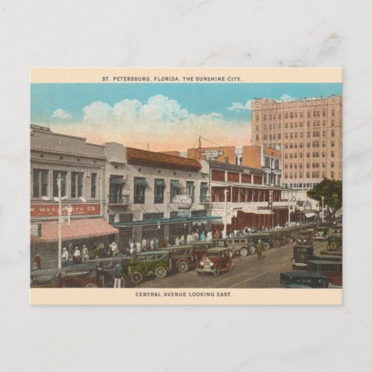 Vintage St. Petersburg Florida Postkarte (Vorderseite)