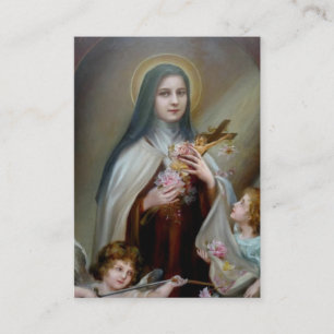 Vintage St. Therese die kleine Blume Novene/Rosen Visitenkarte