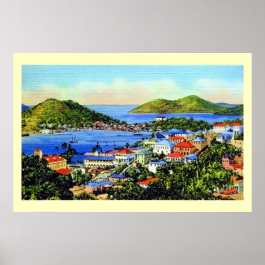 Vintage St. Thomas Amerikanische Jungferninseln Poster (Vorne)