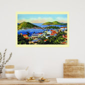 Vintage St. Thomas-Jungfrau-Inseln Poster (Küche)