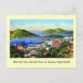 Vintage St. Thomas-Jungfrau-Inseln Postkarte (Vorderseite)