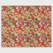 Vintage St. Valentine's Day Cards Rotes Herz Geschenkpapier (Flach)